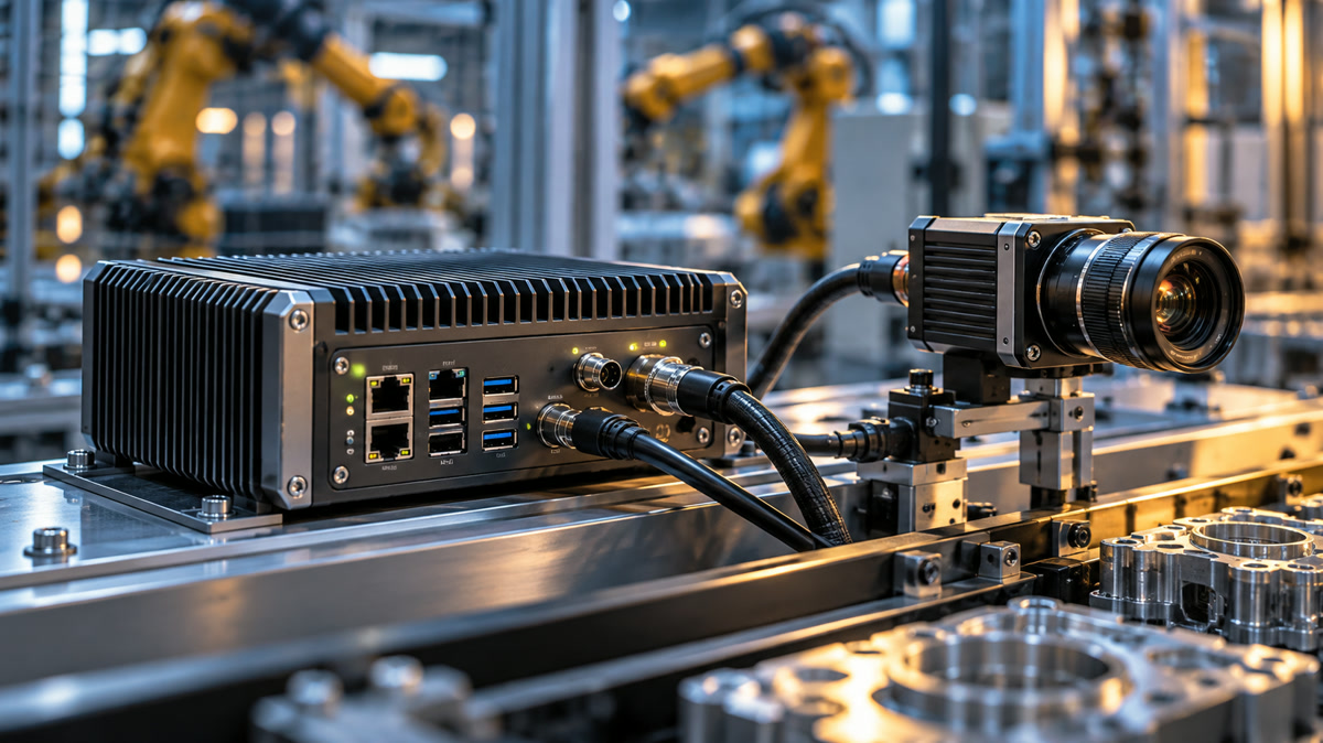 Rugged edge AI computer and machine-vision camera