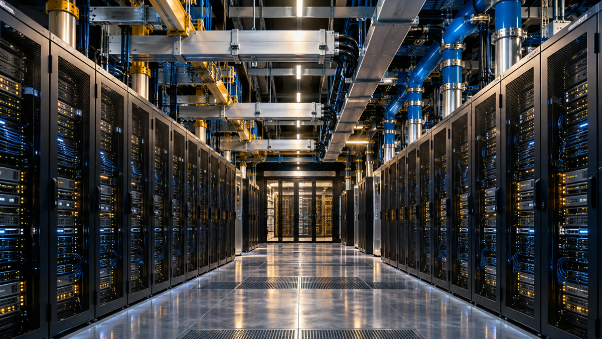 Data-center racks with power and cooling infrastructure